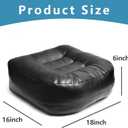 YOUFI Super Thicken Leather Car Seat Cushion for Adults - Portable Angle Lift Seat Pad with Breathable Cover, Handle, and Buckle - Ideal for Trucks, SUVs, and Office Chairs(Black)
