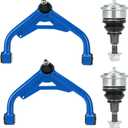 Front Upper Control Arms Lift 2-4" for Chevy Silverado 2500 3500 HD 2000-2010, GMC Sierra 2500 3500 HD 2000-2010, with ReplaceBall Joints, Adjustable Suspension Kit 4Pcs