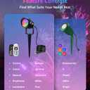 SUNVIE Spot Lights Outdoor 12W RGBW Color Changing Landscape Lights with Remote Control 120V RGB Landscape Lighting Waterproof Outdoor Spotlights for Yard Garden Patio Lawn Decorative, 4 Pack
