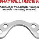 PSLER Springer Front End Riser Handlebar Tree Adapter Converter 3.5 Inches Wide Riser for Bobber Chopper (Chrome)
