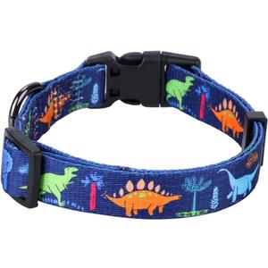 Rhea Rose Dog Collar Special Design Personalized Cute Girl Soft Collars, Medium (M(Neck 13.1"-19", Width 3/4"))