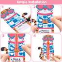 2 x LEASEN 32 Pack Mini Bubble Wands with Valentines Animal Themes Greeting Cards for Kids, Valentine's Day Gifts Classroom Exchange Gift Set, School Prizes Party Favor