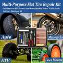 Tire Repair Kit, 68pcs Heavy Duty Tire Plug Kit, Universal Tire Repair Tools Flat Tire Puncture Repair for Car, Motorcycle, Truck, SUV, RV, ATV, Tractor, Trailer Fix Punctures and Plug Flats Patch Kit