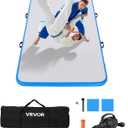 VEVOR Wrestling Mat, Martial Arts Thick Mat for Home Gym Exercise, PVC or Inflatable Training Mats with Circles,for Gymnastics, Tatami, Jiu Jitsu BJJ MMA Judo, Blue Inflatable, 10*5ft