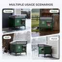 Apasiri Heated Cat House for Outdoor: Weatherproof Outside Cat Shelter, Insulated Cat House Outdoor with Heated Pad, Sloping Roof & Escape Door, Elevated Base for Stray Cats, Medium (M(18.5"x14"x16.5"))