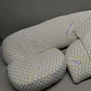 Oternal Pregnancy Pillow for Pregnant Women, Soft Pregnancy Body Pillow, Support for Back, Belly, HIPS, Legs, Maternity Pillow with Detachable and Adjustable Pillow Cover