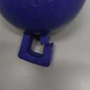 Jolly Pets Tug-n-Toss Heavy Duty Dog Toy Ball with Handle, 4 Inches/Petite, Blue (404 BL),Small Breeds