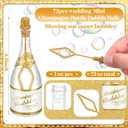 Shappy 100 Pcs Wedding Bubble Bulk Wedding Party Favors Bubble Wand for Guests Send Off for Bridal Shower Anniversaries Celebration Goody Bag Stuffers Filler(72 Pcs,Champagne)
