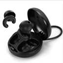 Ultra-Soft Noise Cancelling Ear Plugs, Reusable Silicone for Sleep Concerts Travel Office,33dB (NRR),Ergonomic Integrated Design Fit for Small Ear Canals Noise Sensitivity (Black, 1 Pair)