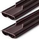 Pushglossy 2 Pcs Double Bubble Kerf 36" Door Bottom Seal, Brown