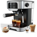 TEM612 Espresso Machine 20 Bar with Steam Milk Frother, Stainless Steel Coffee Machine with Removable Water Tank for Cappuccino,Latte, Compact Stainless Steel Coffee maker for home