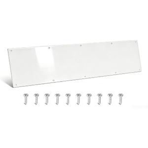 Door Kick Plate 10" x 36" AL KickPlate, Fits 38" Doors, Gloss White