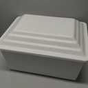 White Urn Vault for Ground Burial, Holds One Adult Cremation Urn for Human Ashes, Durable and Secure Cremation Urn Vault for Cemetery Burial