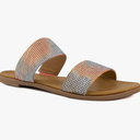 Sugar Women's Slide Sandals – Stylish Slip-On Flats for Casual, Dressy, Beach, or Pool Wear, 6