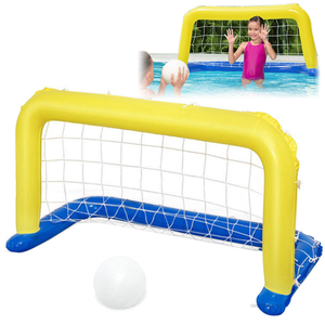 Inflatable Soccer With Goal Game Inflates To 39.5 in x 19.7 in x 22.01 in, Pack Of 2