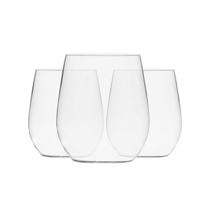 Munfix Plastic Stemless Wine Glasses 48 Pack, Disposable 12 Oz Clear Plastic Wine Cups Shatterproof Recyclable and BPA-Free