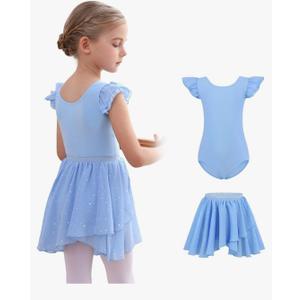 MdnMd Long Skirt Ballet Dance Leotards for Toddler Girls Ballerina Outfit Dress 140