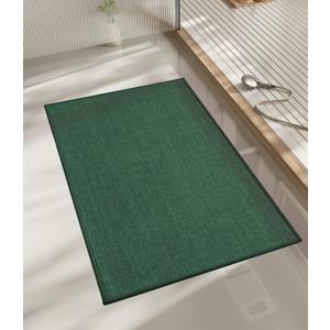 chakme Bathroom Rugs Mat 32x17, Ultra Thin Non Slip Bath Mat Quick Dry Absorbent Bath Mat for Bathroom Floor, (Green, 32"x17")