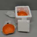 Luxshiny Pumpkin Bowls 6Oz Ceramic Fall Ramekins Set of 2 Halloween Dipping Plates for Sauce Soy Vinegar Condiments Autumn Party Snack Dishes