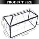 LargeBlack and Glass Card Box for wedding with Lock and Slot - Wedding Envelope Card Holder for Reception Clear Lock Box with Key Geometric Handmade Vintage Card Box for Wedding Party (Large-Black)