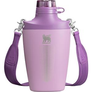 Stanley Cross Bottle 23 oz | Travel Water Bottle with Jacquard Strap | Leakproof Tritan Lid with Removable Straw | Insulated Stainless Steel | BPA-Free | Lilac