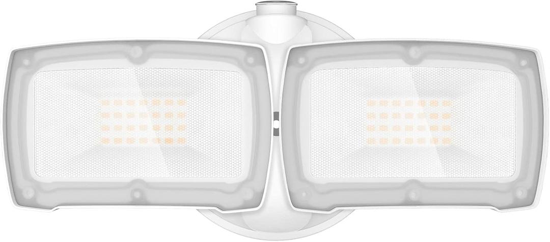 LEPOWER Dusk to Dawn 3000LM LED Security Flood Light - 28W, 3000K Warm, IP65 Waterproof; 2 Adjustable Heads for Garage, Backyard (3000K Warm Light, White)