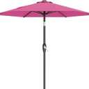 AreShark 7.5FT Patio Umbrella Table Market Umbrella with 6 Sturdy Ribs, Button Tilt/Crank, Heavy-Duty Outdoor Umbrellas for Pool, Deck, Garden and Backyard, Rose Pink