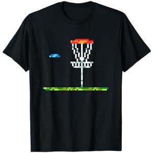 Disc Golf Men Disc Golf 8 Bit Basket T-Shirt, XL