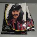 2 x Kangaroo Mullet Wig - The Perfect 80s Rocker Costume Accessory for Men - Halloween, Punk, and Disco (Black)