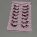 Lashes Natural Cat Eye Lashes Wispy Eyelashes 15mm False Eyelashes Wispy Lash Strips 3D Volume Fake Eyelash Thin Cotton Band Soft Eye Lash Pack 7 Pairs Siligli