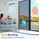 Homein One Way Privacy Window Film with Tool Window Tint for Home Heat Control Sun Blocking Anti UV Mirror Reflective Covering See Out Not in Static Cling No Glue Silver 23.6" x 157.4"