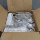 2 Pack Plug in Pendant Light, Hanging Light with 15Ft Clear Cord, On/Off Switch, White Fabric Lamp Shade, Hanging Light Fixture for Bedroom, Kitchen,