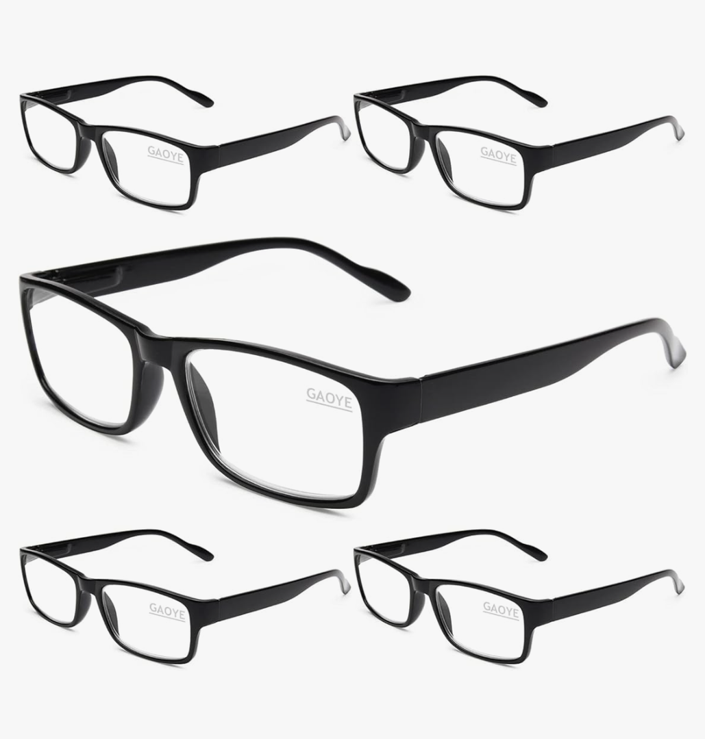 Gaoye Professional Reading Glasses for All Day - Computer Readers with Blue Light Protection - Value Pack, +1.0