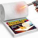 eieioo Ceramic Fiber Insulation, 2300F Ceramic Fiber Blanket, 24"x12"x0.5" Thick Fireproof Insulation Blanket for Wood Stove Baffle, Fireplace, Forges, Pizza Ovens, Chimney, Boiler(24"x12"x0.5")