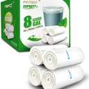 FORID Clear Trash Bags, 8 Gallon Garbage Bags, Wastebasket Bin Liners 220 Count Plastic Trash Bags for Bathroom Bedroom Office Garbage Can 30 Liters - Durable & Thick Trash Bag - Medium