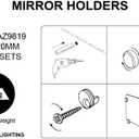 AZVALVOL Mirror Clip Mirror Hanging Hardware Mirror Holder Clips Metal Round Mirror Mounting Clips 8Pcs Zinc Alloy Clips for 3-6mm Thick (Chrome, 8)