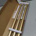 Bay Window Curtain Rods 36-72 Inch, HOTOZON 1 Inch Curtain Rods for Bay Windows 24-68 Inches(Center Rod)), 20-36 Inch Side Rods for Windows 8-32 Inches with End Cap Finials, Antique Gold