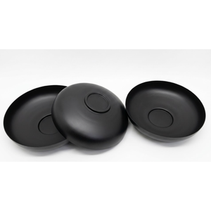 12inches Steel Bowl Decor Black, 3 Pieces