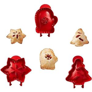 Holiday Mini Pie Mold, Hand Pie Press Mold Maker for Baking, Party Potluck Hand Pie Molds, Pumpkin Cookie Cutters, for Festivals and Parties 3pcs