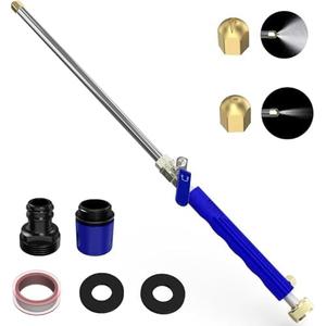 SISUPASSIE Jet Nozzle for Garden Hose, High Pressure Hose Tool with Different Nozzles and Quick
