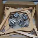 Wooden Hangers with Clips 12 Pack Wooden Pants Hangers,Skirt Hangers with Adjustable Clips,Hangers for Pants,Jeans,Slacks,ShortsNatural