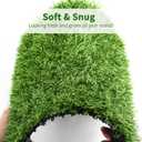 Aodaer 48 Pack Artificial Grass Mat 12 x 12 Inch Fake Grass Square Mat Synthetic Turf Patch Tiles with Drainage Hole for DIY Decoration Balcony Patio Chicken Nesting, Spring Green