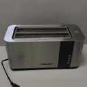 Mueller UltraToast Full Stainless Steel Toaster 4 Slice, Long Extra-Wide Slots for Bagels and Waffles, 6 Browning Levels, LED Display, Cancel/Defrost/Reheat Functions & Removable Tray, Kitchen Gadgets