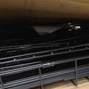 FDW Dog Crate for Large Dogs 42 Inch Folding Metal Wire Pet Cage Double Door W/Divider Panel Indoor Outdoor Kennel Leak-Proof Plastic Tray, Black