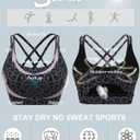 RUNNING GIRL Sports Bras for Women,Padded Sports Bra Tank Top Sexy Crisscross Back High Impact Longline Workout Yoga Bra (Gray, XXXL)