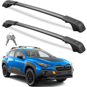 Wonderdriver 300lb Lockable Roof Rack Cross Bars Compatible with Subaru Crosstrek Wilderness 2024 2025 2026 with Raised Side Rails, Heavy Duty Aluminum Lockable Roof Rails Crossbars Rooftop Luggage