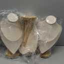 Juexica 3 Pcs Necklace Display Stand Bamboo Jewelry Bust Display Stands Beige Bust for Selling for Vendors Trade Organizer(11.4 x 7.5 Inches)