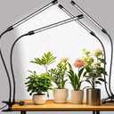 Grow Lights Upgrade 168 LEDs Clip Plant Lights for Indoor Plants, Full Spectrum White+ Red LED Plant Growing Lamps with Flexible Gooseneck, 3/9/12H Timer, 3 Spectral Modes, 10 Dimmable Levels 2 Pack