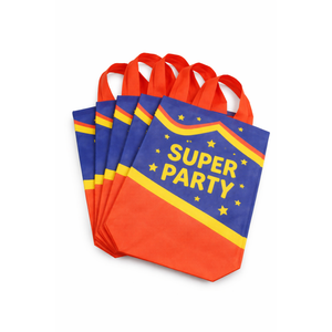 Gift Bags 17 Pcs, Party Theme, High Quality Fabric, Red and Navy Blue