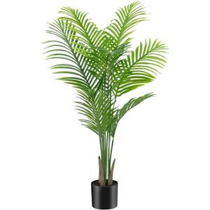 Artificial Areca Palm Plant Faux Tropical Tree 4FT, Fake Palm Tree Indoor Decor with 9Trunks for Home Office Garden Hotel Decor Gift1pack